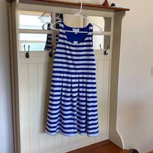 Elle blue/ white lined dress. New with tags   Comfortable summer dress